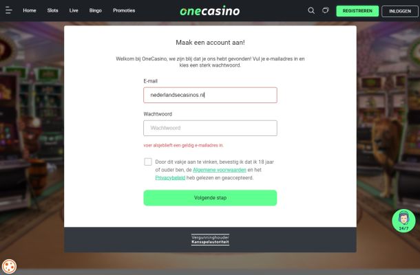 registreren OneCasino