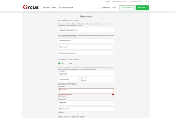 registratie circus
