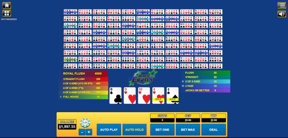 100 hand videopoker